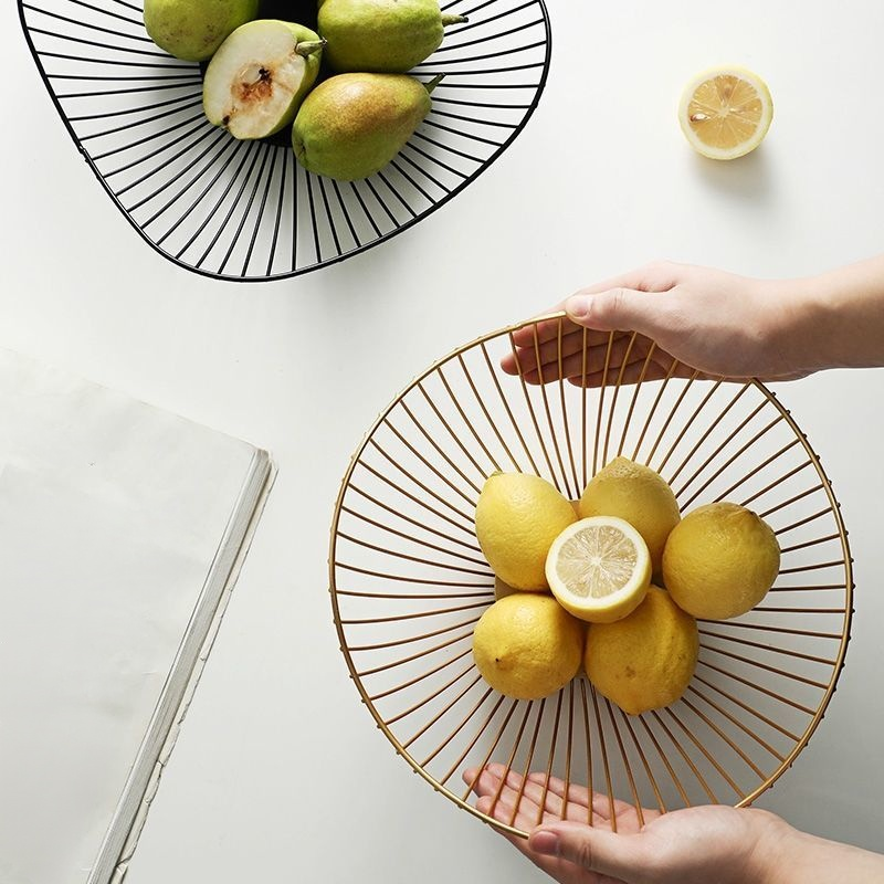 Lotus leaf iron fruit plate for household use