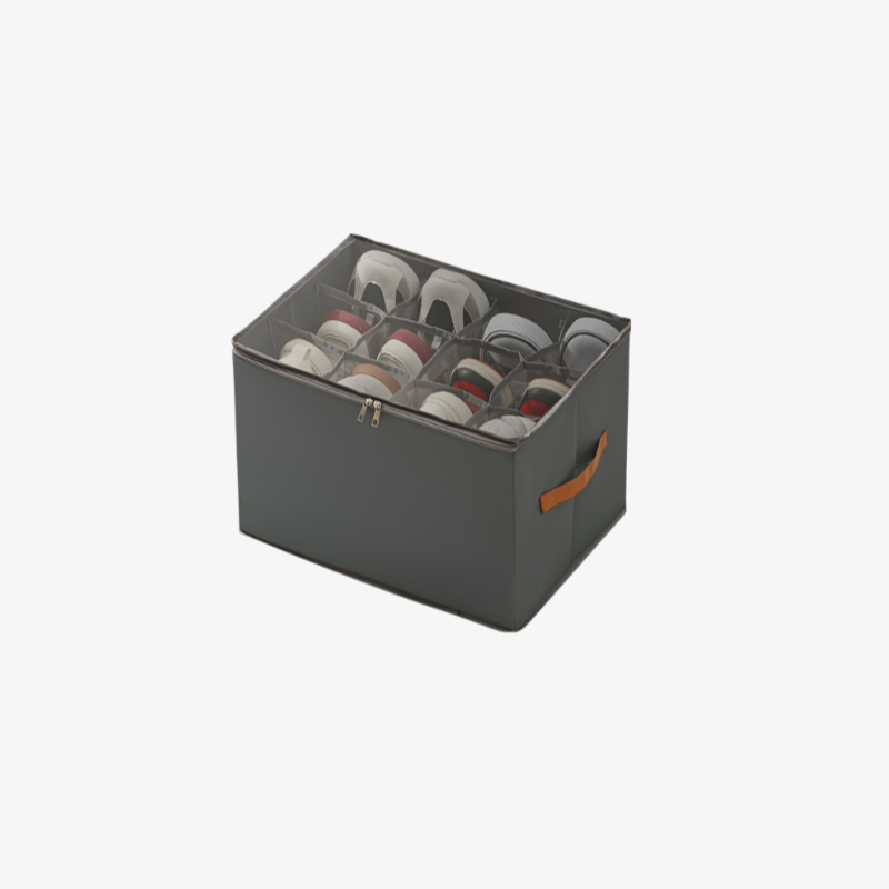 뚜껑 달린 비주얼 신발 케이스 다용도 체크 의류 수납 케이스 접이식 뚜껑 달린 비주얼 신발 케이스 신발 수납 케이스