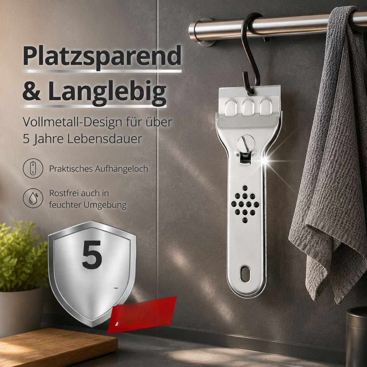 Vielseitiger Haushalts-Schaber zur einfachen Reinigung verschiedener Oberflächen