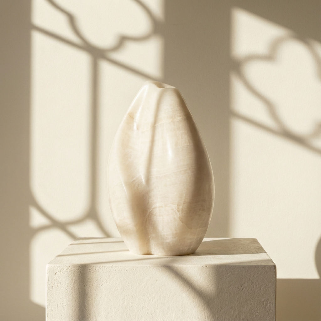 米白貝殼造型雕塑