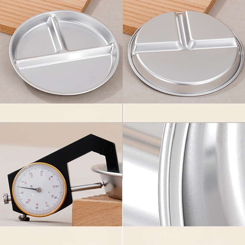 Plato de tres compartimentos