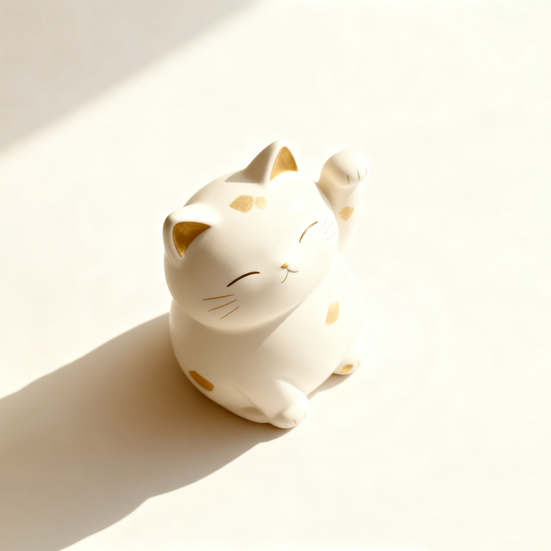 縁起の良い招き猫オブジェ