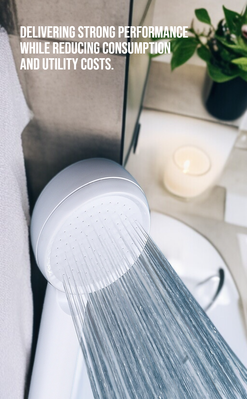 High-pressure showerhead nozzle for invigorating showers