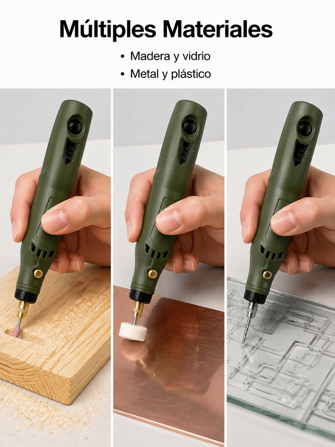 Mini taladro eléctrico portátil para grabado y pulido