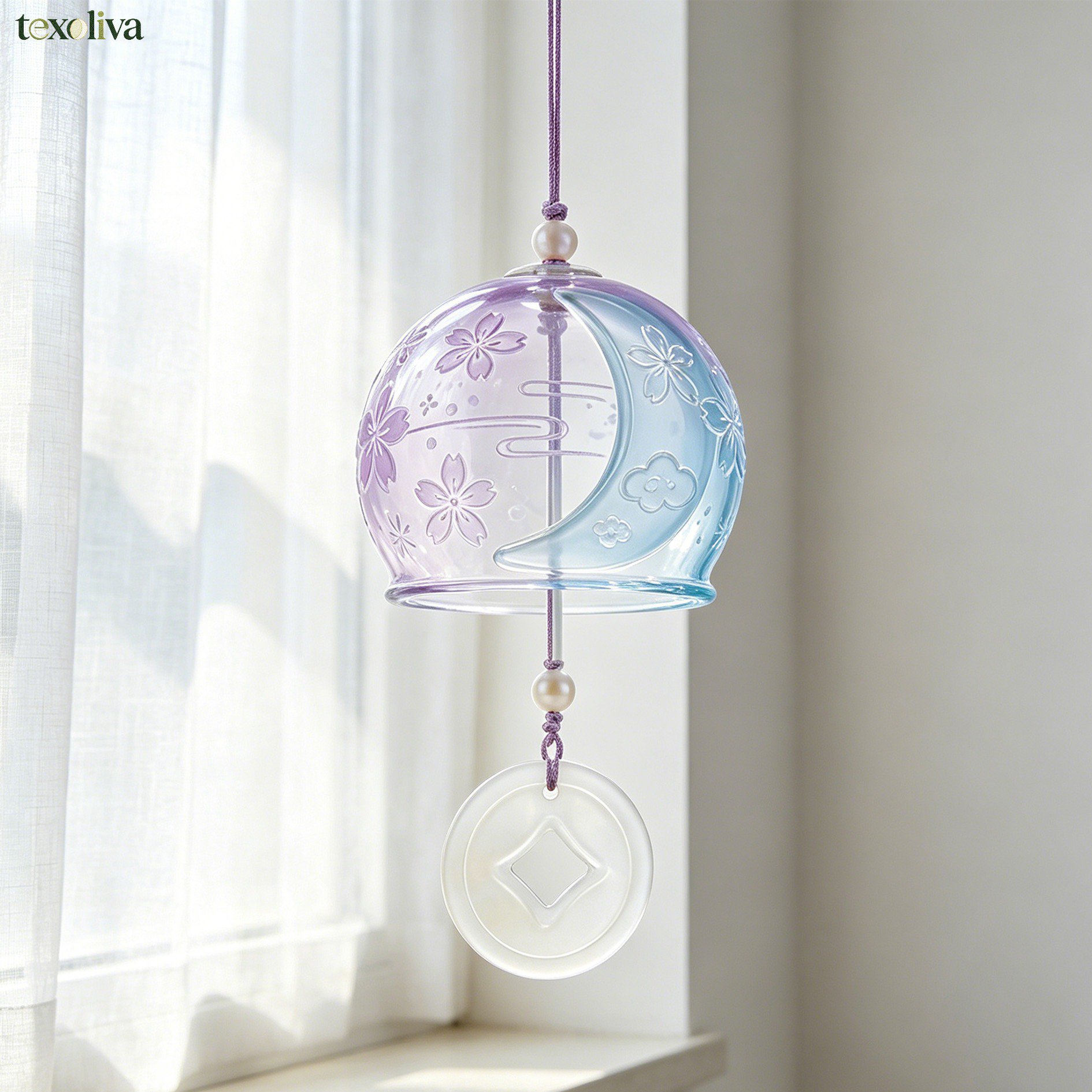 Gradient Glass Wind Chimes (Set of 3)