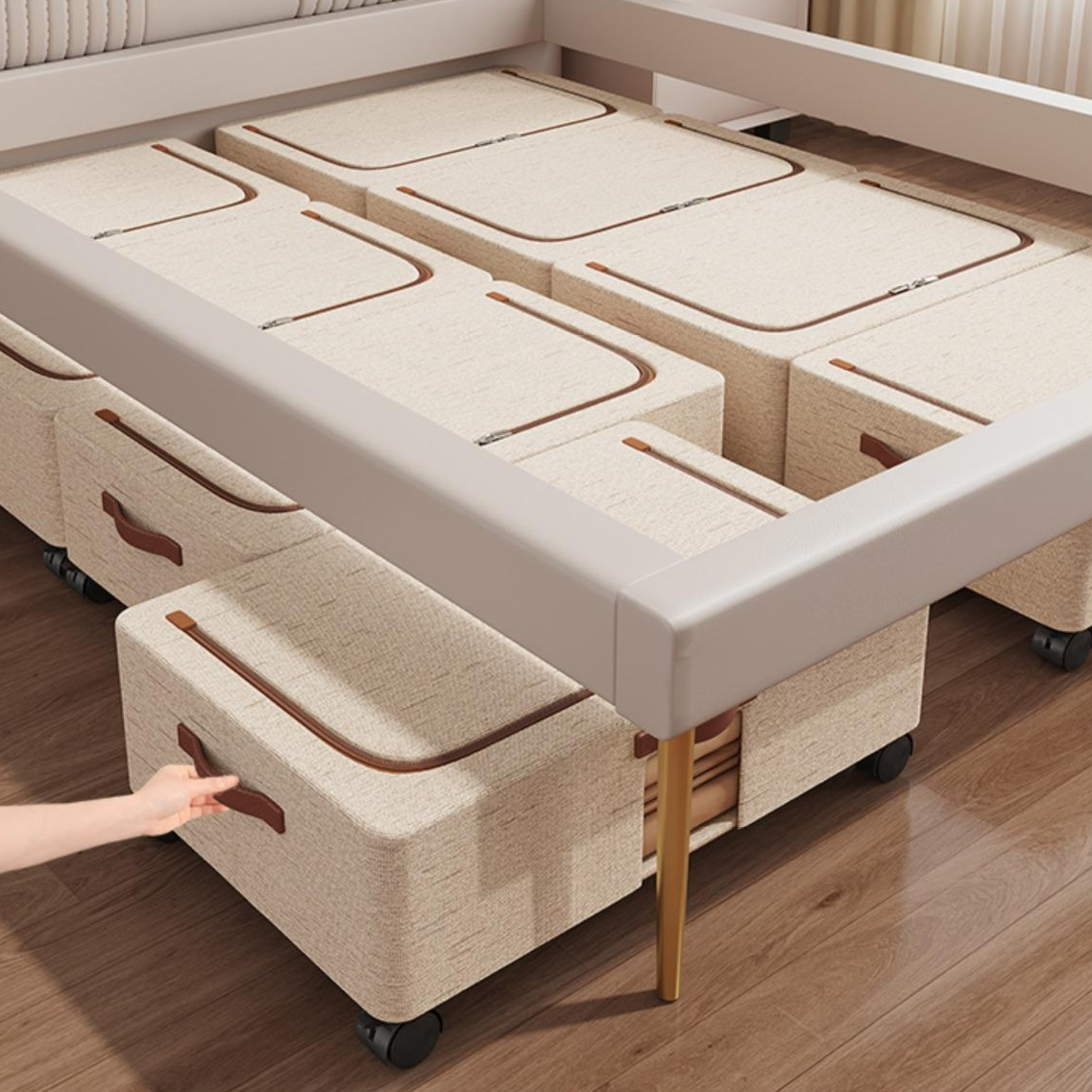 Caja con ruedas para guardar ropa