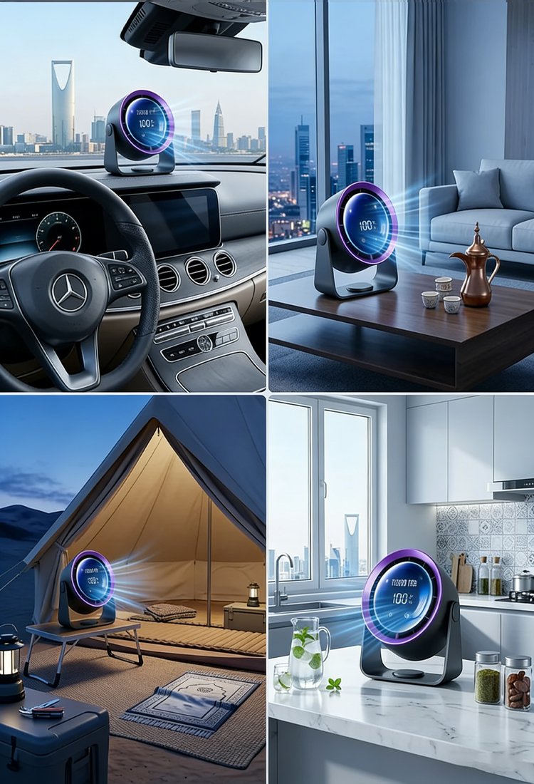 مكيف الجيب المتنقل - تبريد 16 درجة وبطارية 48 ساعة بخصم 50%