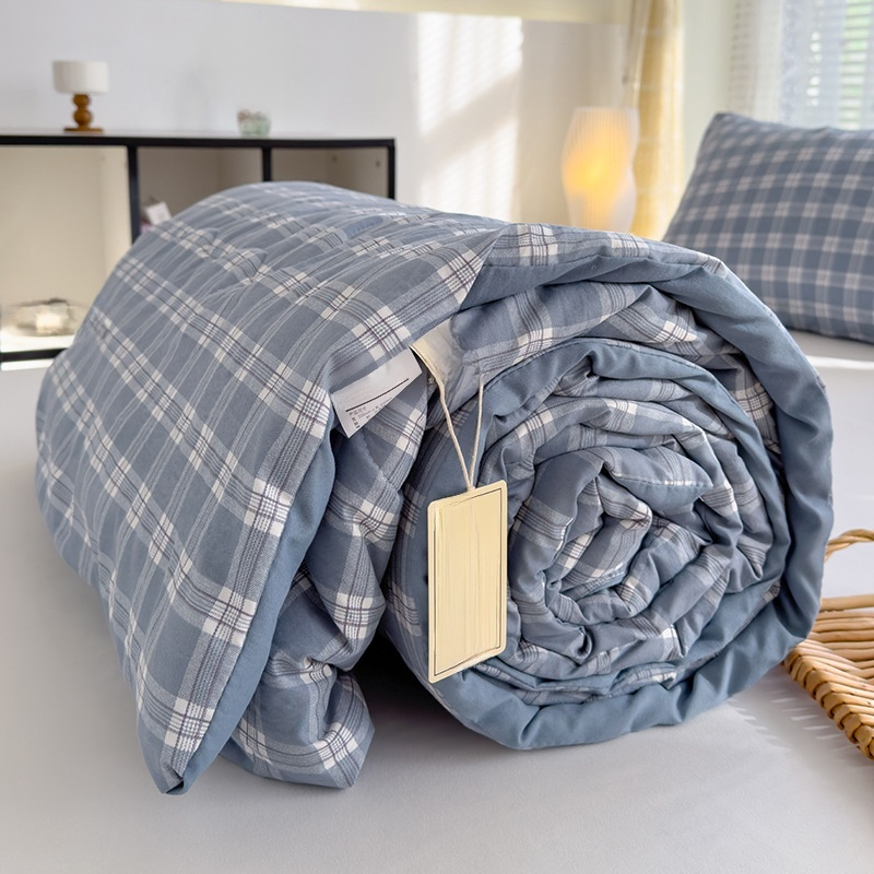 Colcha fresca de verano con algodón de nubes y cuadros