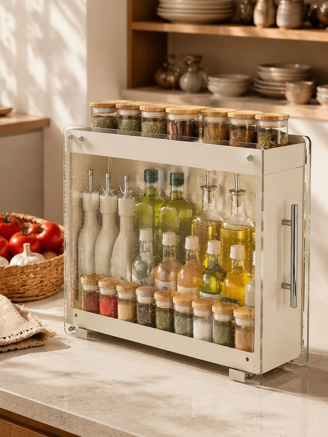 Étagère à épices amovible pour la cuisine, étagère de rangement murale pour