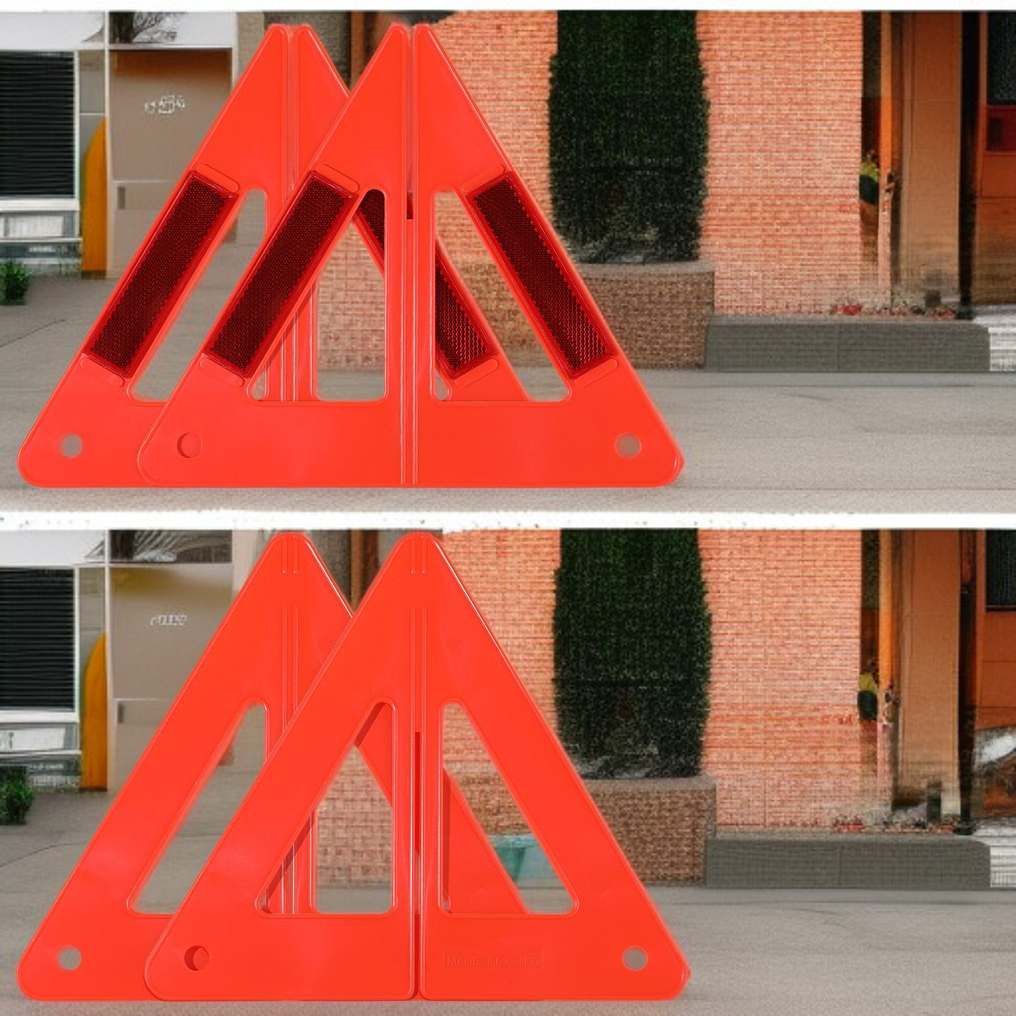 Foldable tripod warning sign
