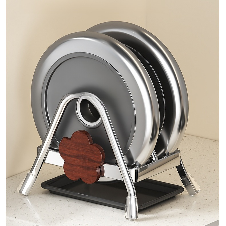Multi-functional Vintage Style Thick Birch Cutting Board Rack