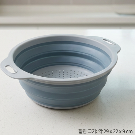 캠핑장에서 활용하는 휴대용 배수 바구니