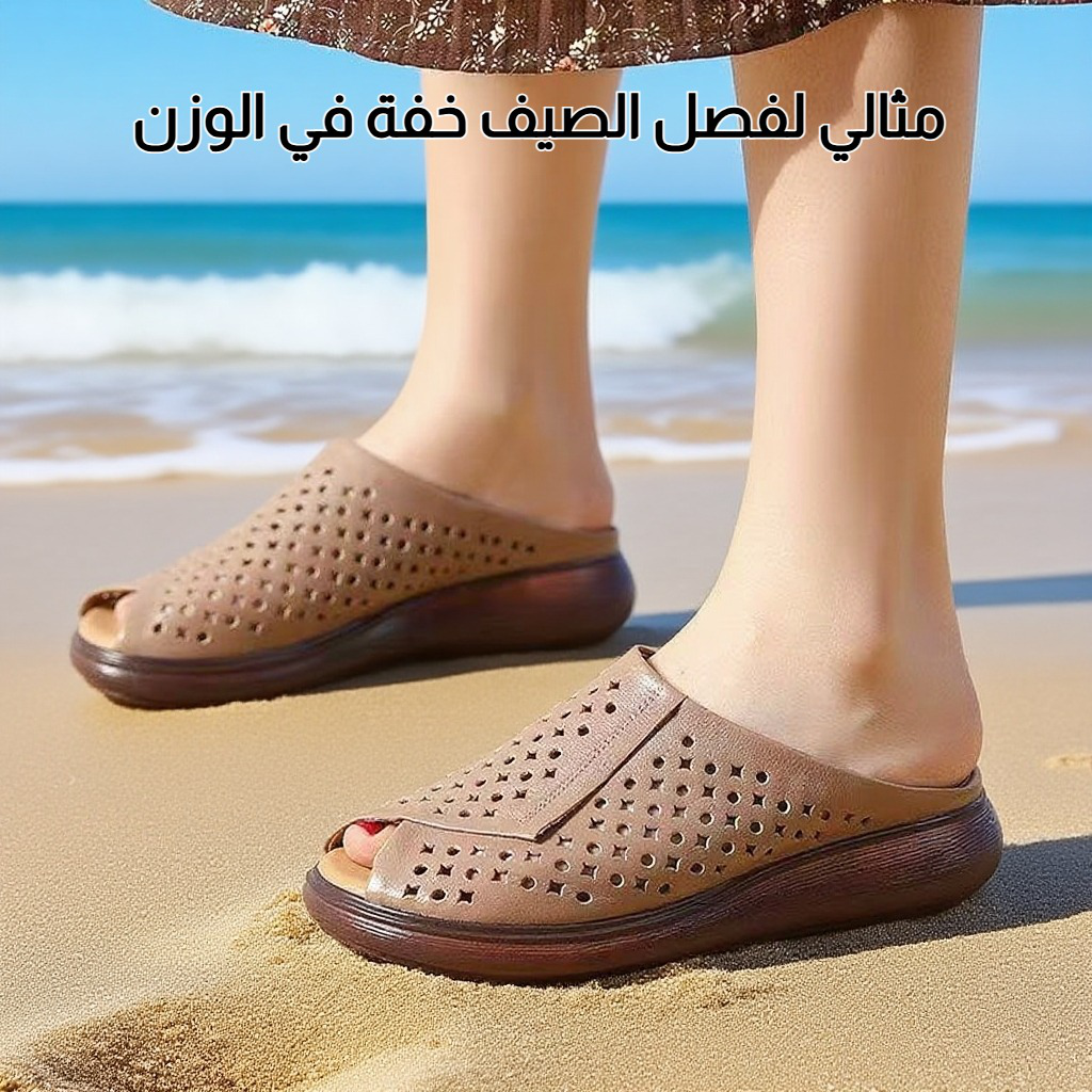 نعال نسائية بتصميم عاري ونعل سميك عصري