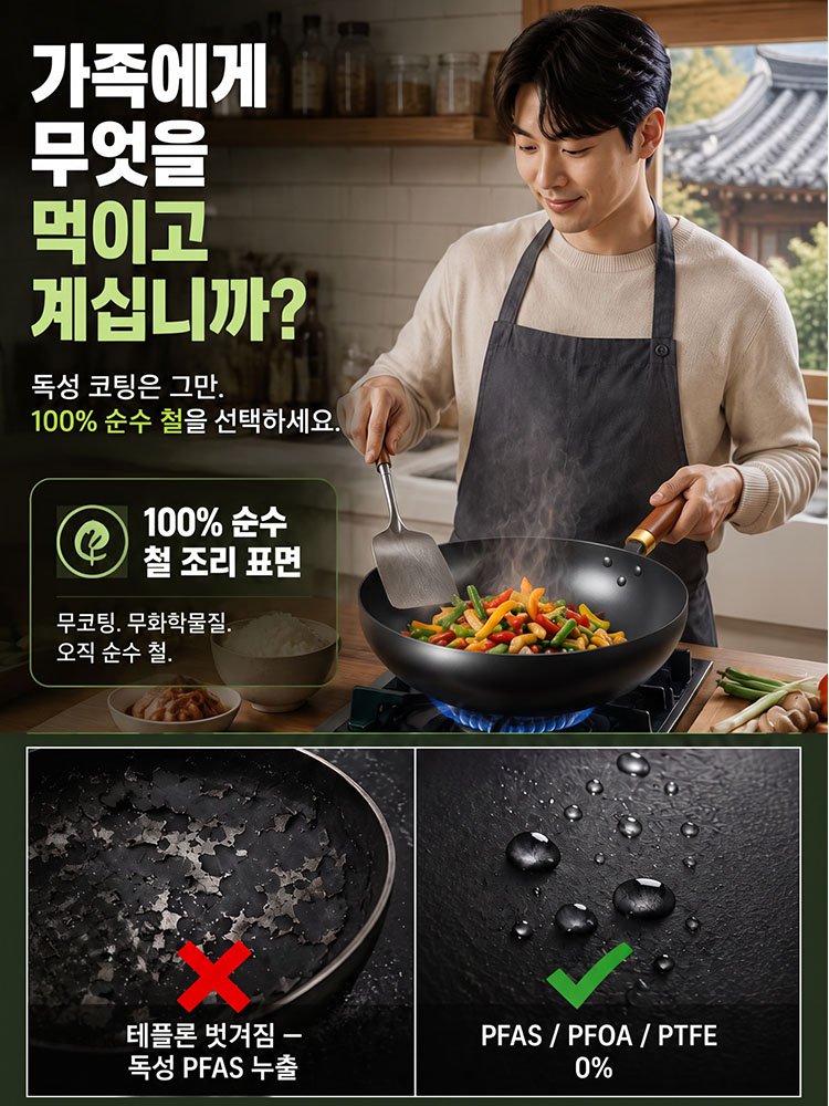 넉넉한 대용량 논스틱 딥팬