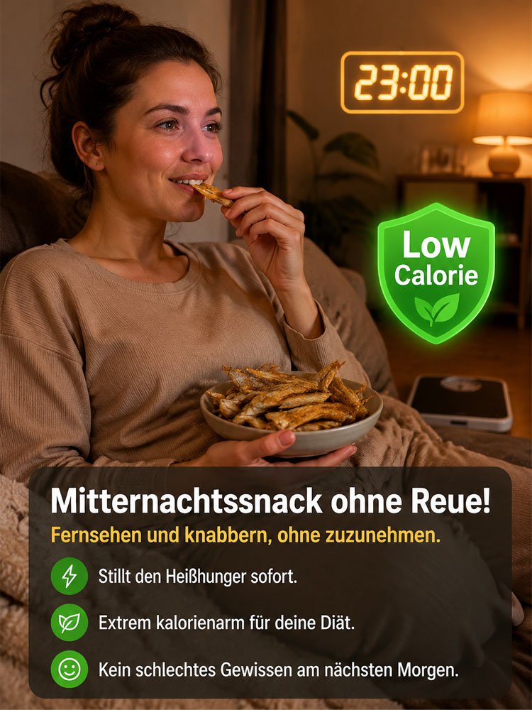 Kleine getrocknete Fische, frisch gefangen aus dem Nordatlantik.