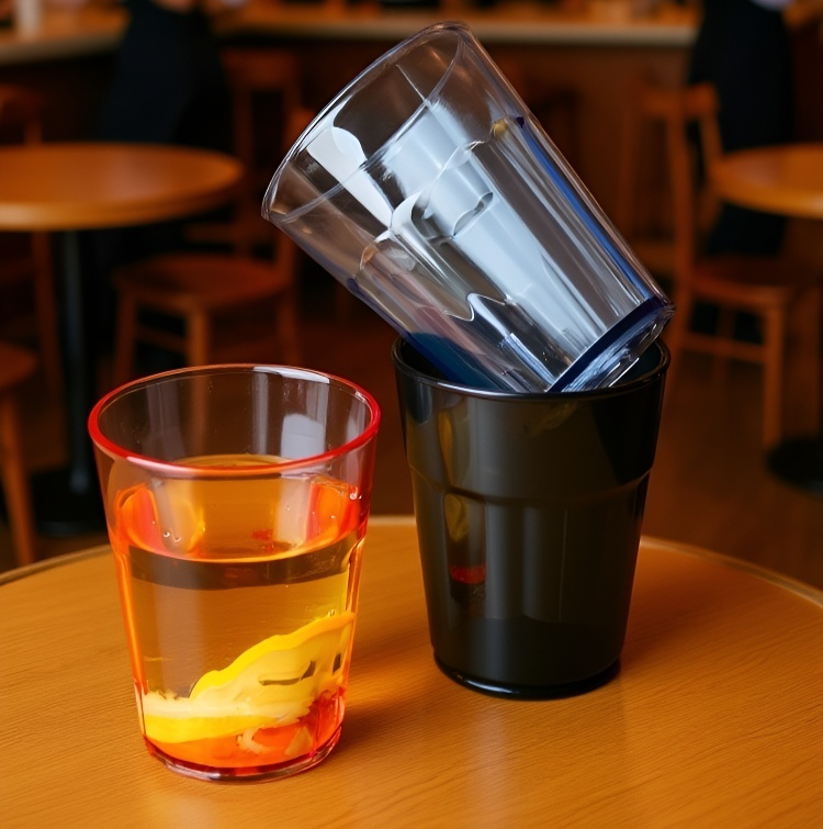 깔끔한 디자인의 투명컵