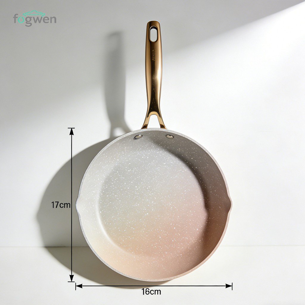 耐用麥飯石平底鍋手柄設計