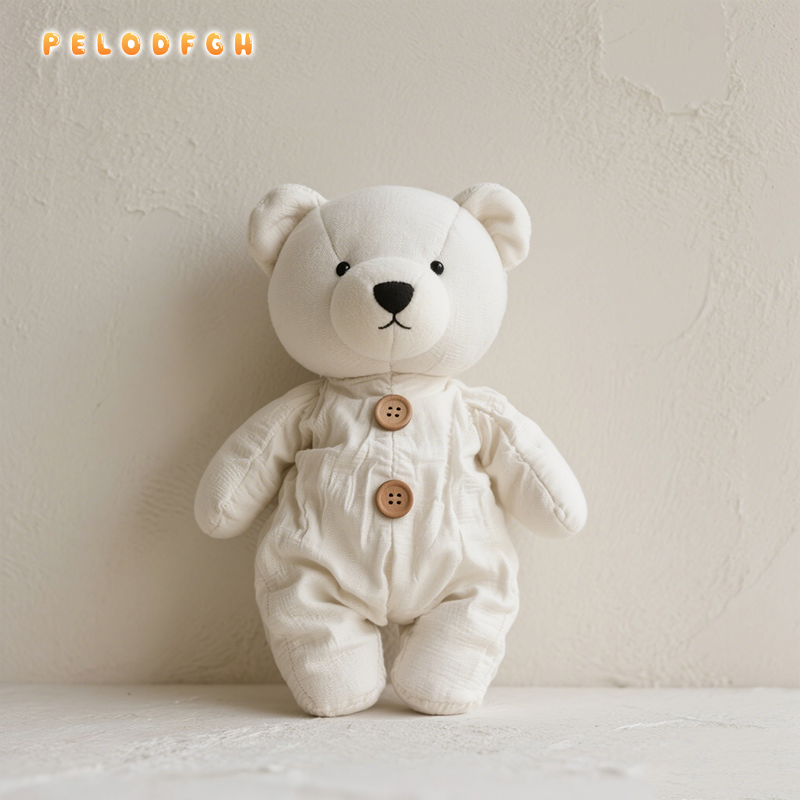 Klasická plyšová panenka medvídek, měkká, šetrná k pokožce a nelíná.