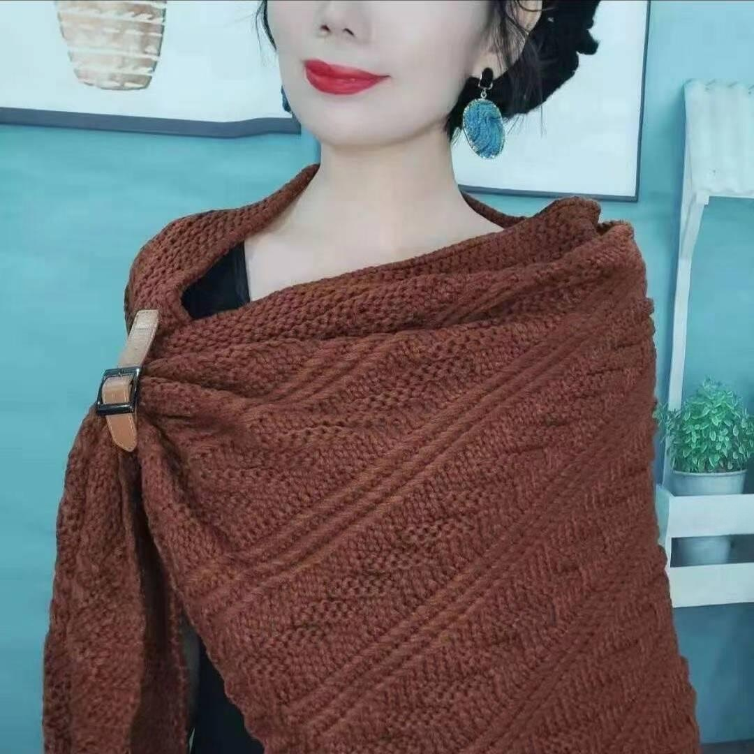 春秋用韓国風ニットおしゃれ万能マフラー