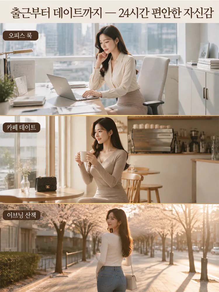 무봉제 하이웨이스트 힙업 보정 팬티