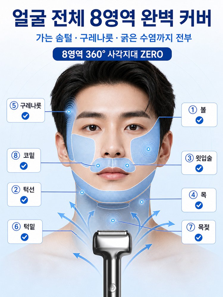 3D 플로팅 남성용 면도기