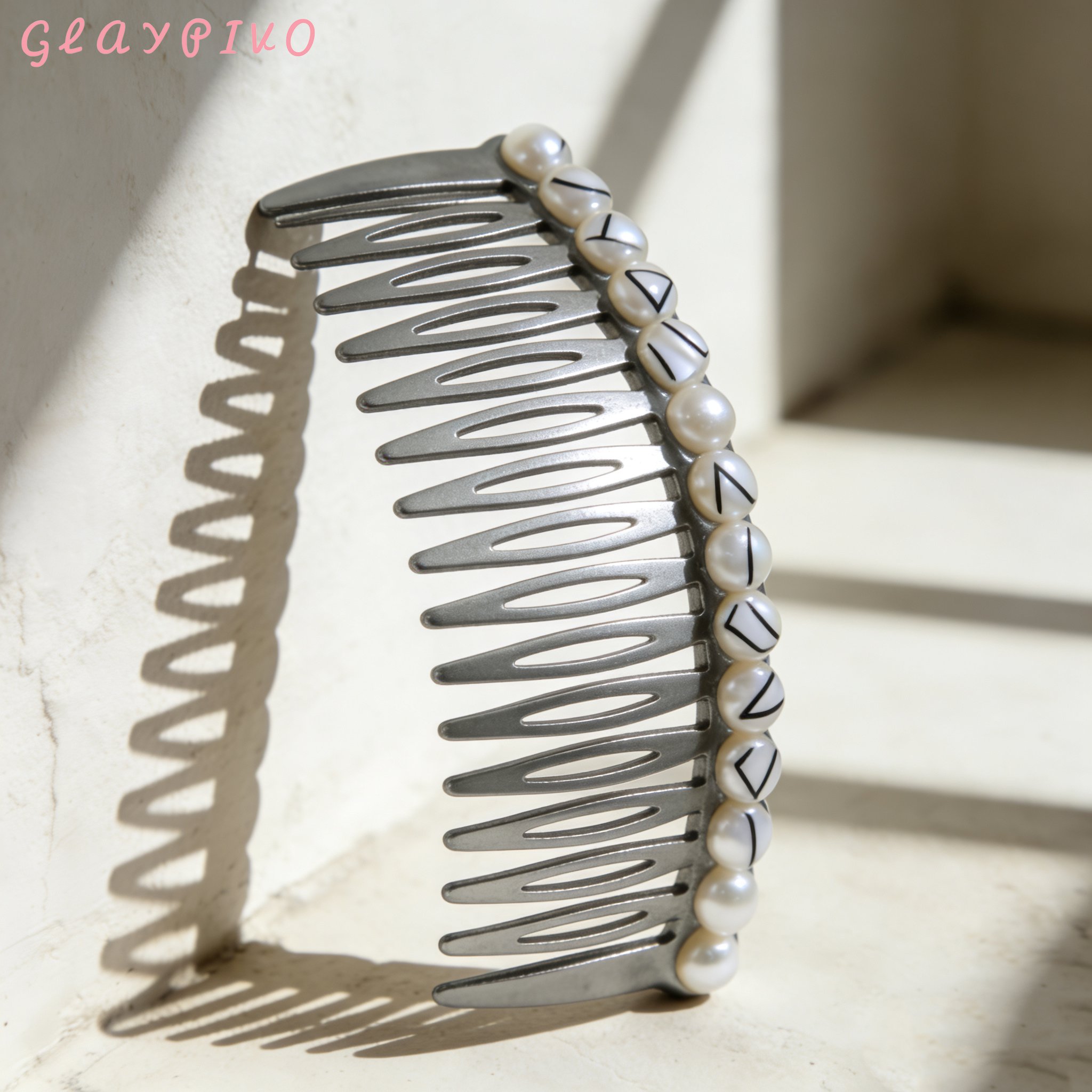 หวีผมไข่มุกน้ำจืดแบบเรียบง่าย (แพ็ค 4 ชิ้น)