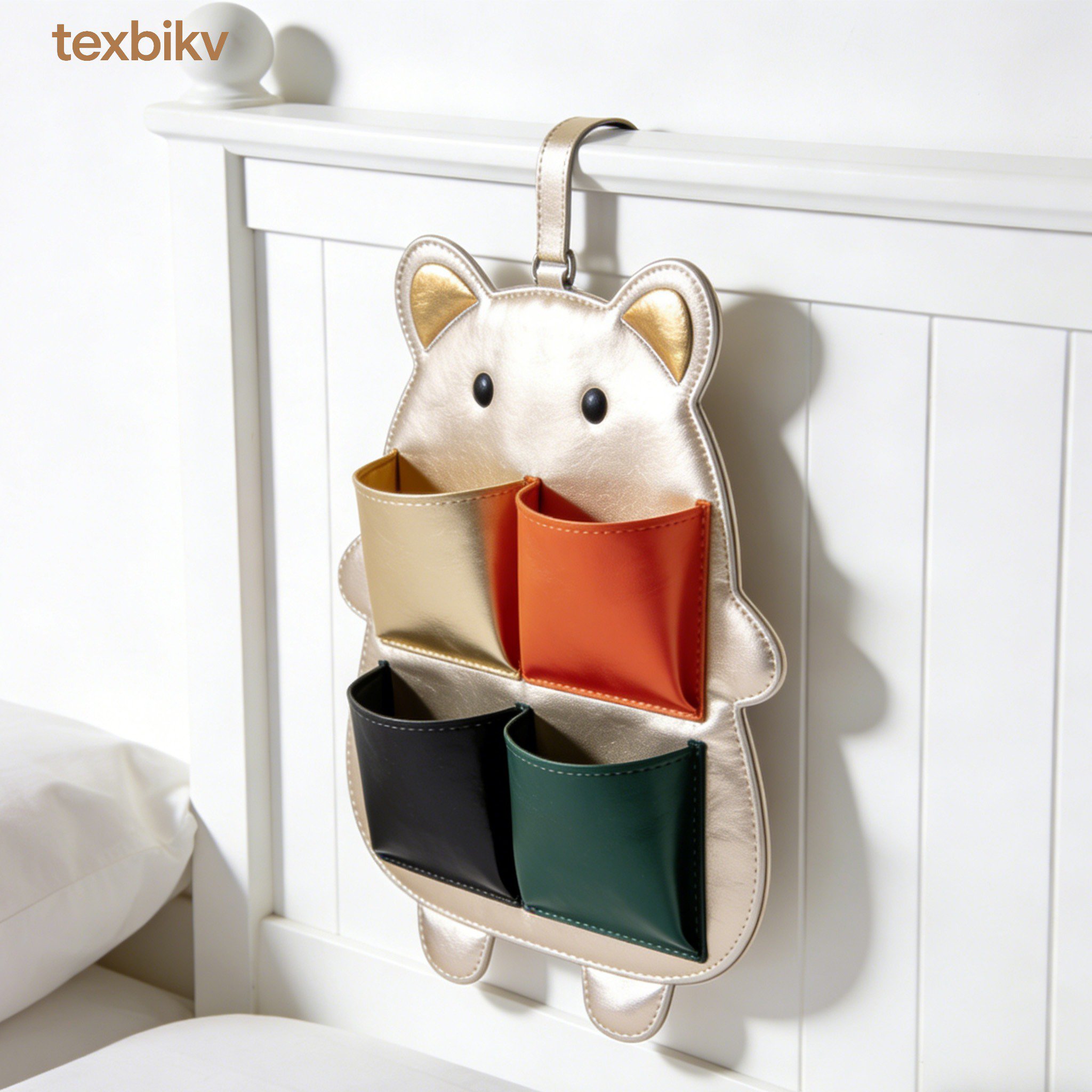 ベッドサイド用吊り下げ収納バッグ（3点セット）