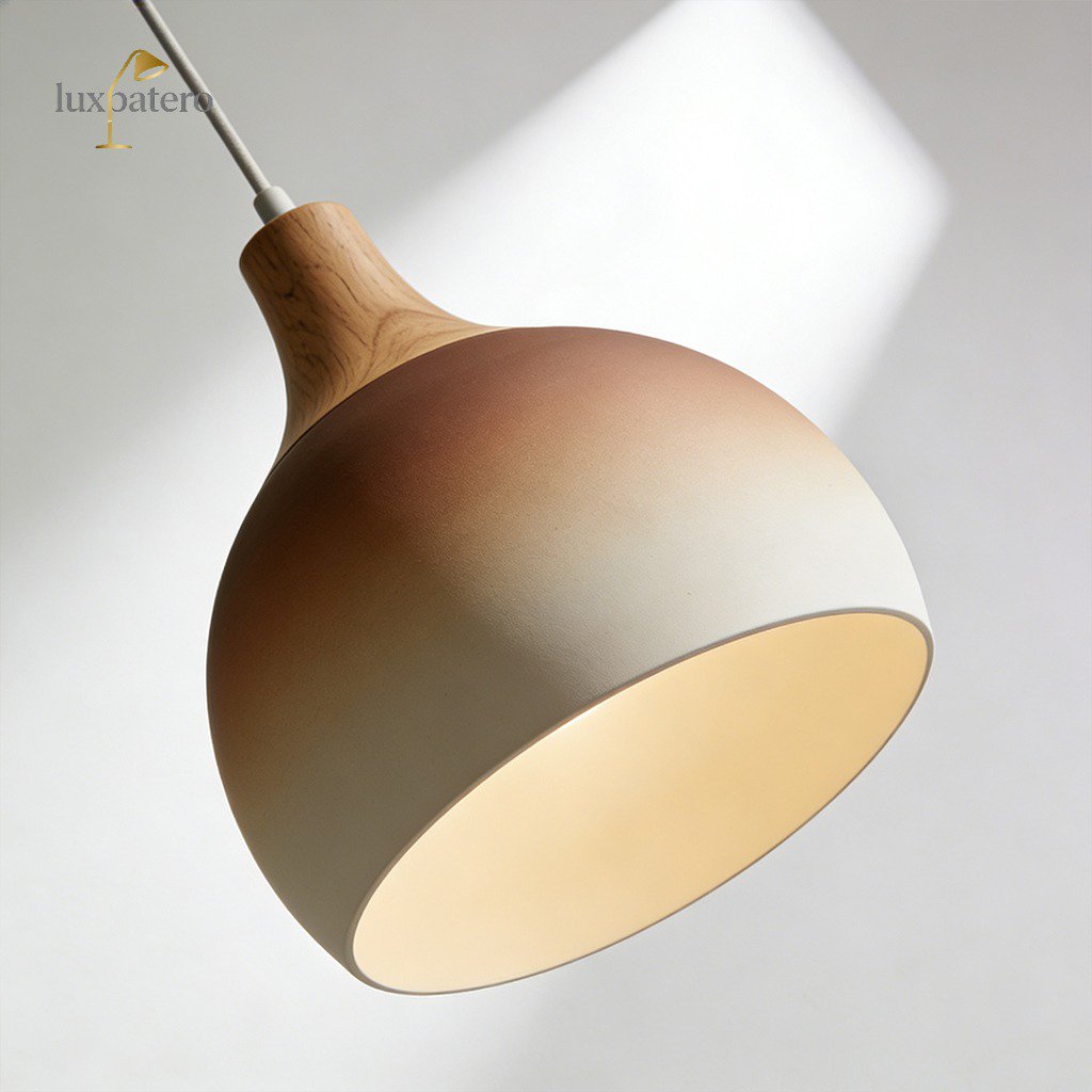 日式侘寂風實木吊燈