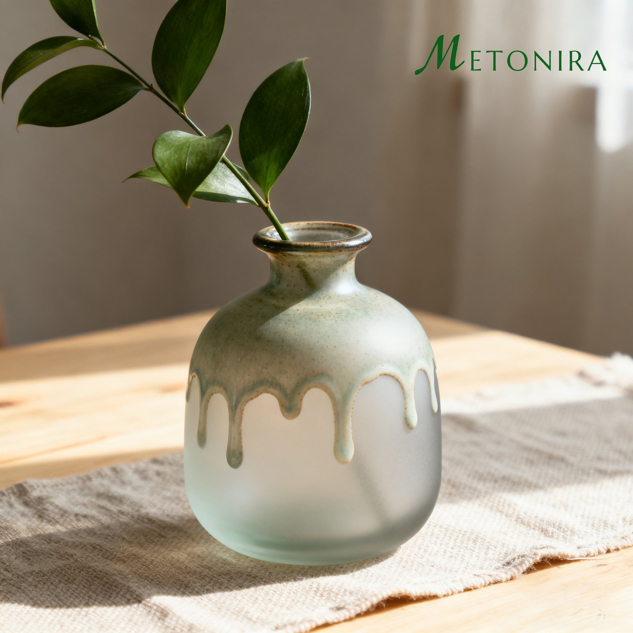 세련된 디자인의 꽃병 전면 사진