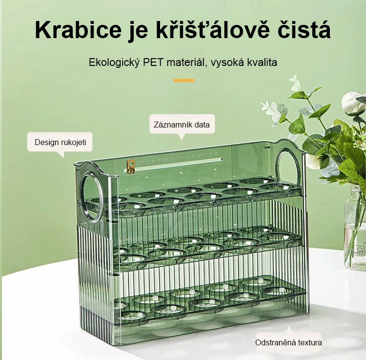 Vaječný úložný box třívrstvý s automatickým návratem