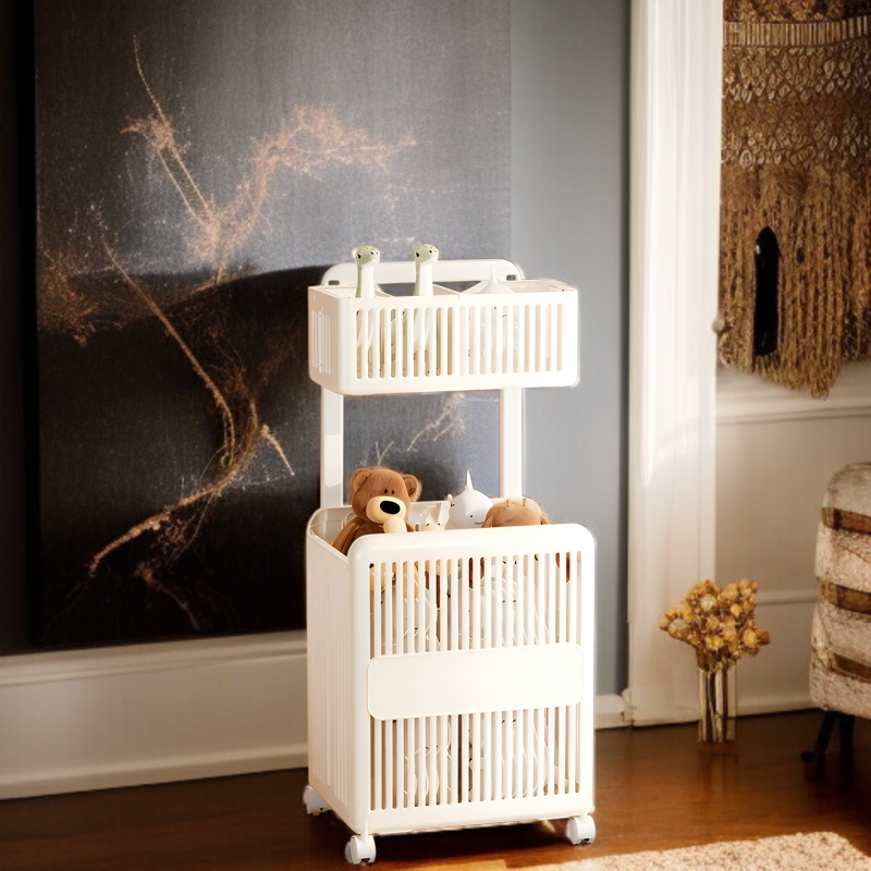 折りたたみ式汚れた衣類バスケット 家庭用床置き式衣類収納バスケット 浴室用ランドリーバスケット 取り外し可能な多層汚れた衣類バスケット