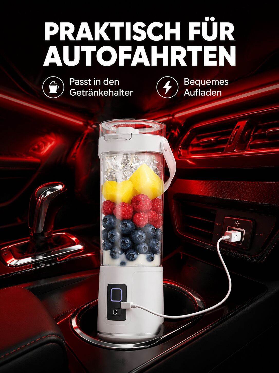 Kabelloser Mini-Entsafter mit leistungsstarkem Motor