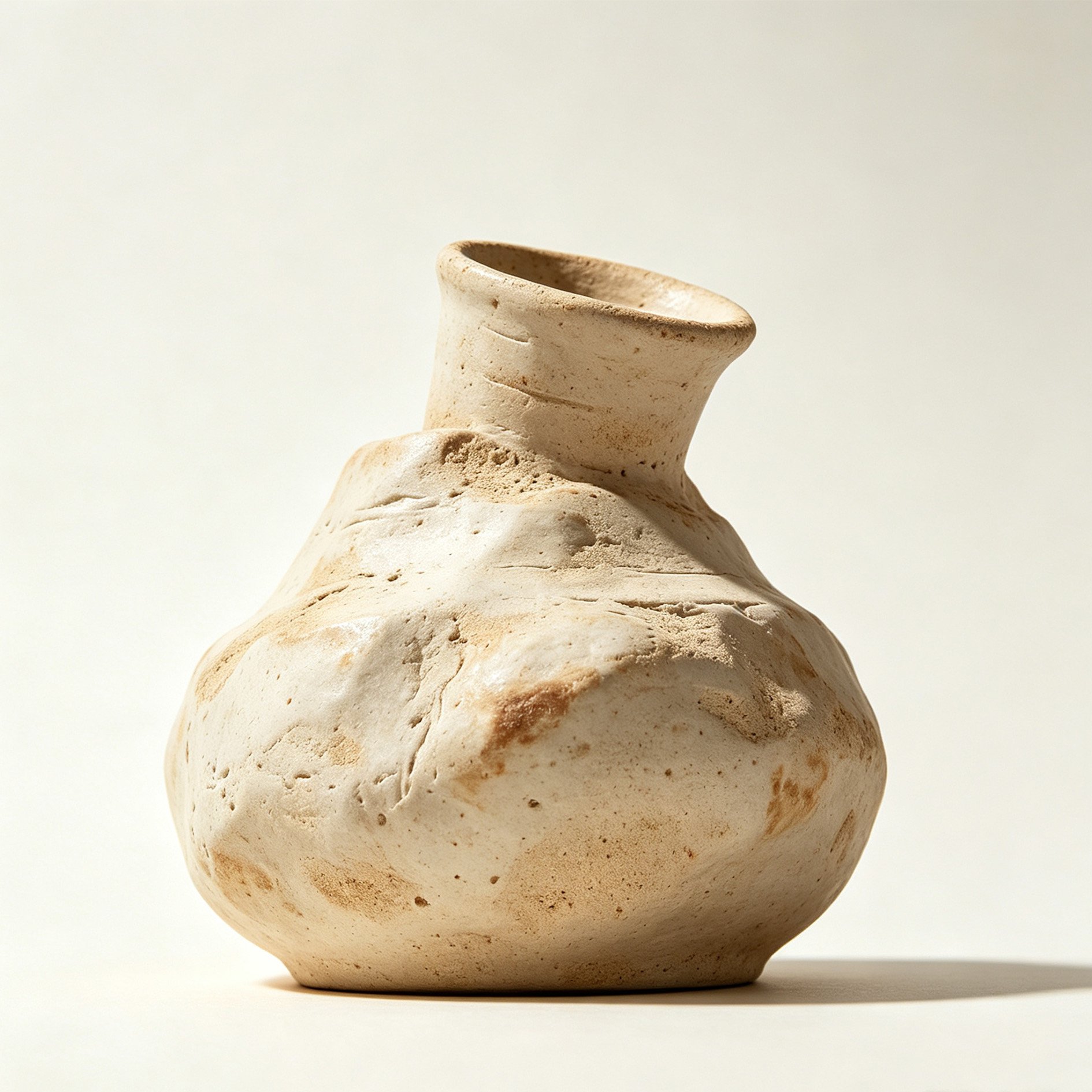 Unique ceramic vase with rustic texture