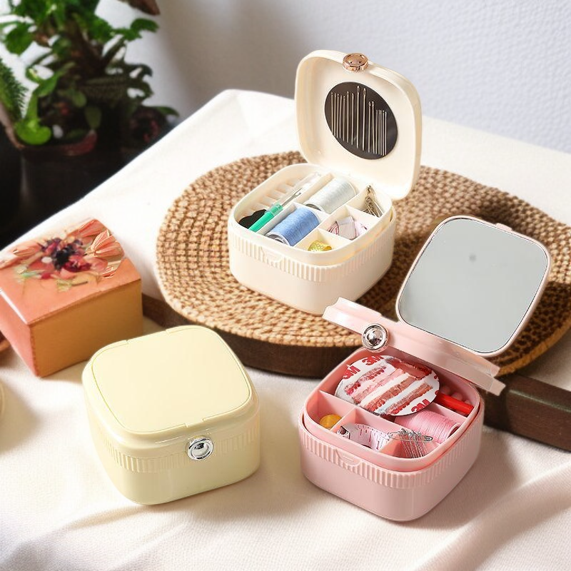 Organizador de costura doméstica con cierre magnético y diseño elegante