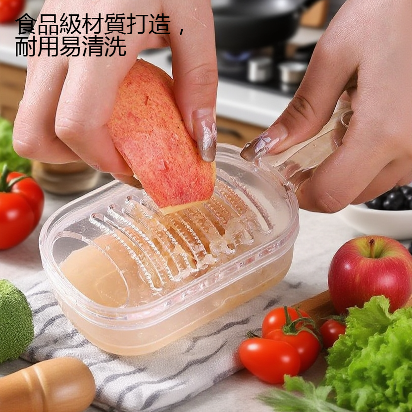 省力薑蓉蒜泥研磨器操作示意