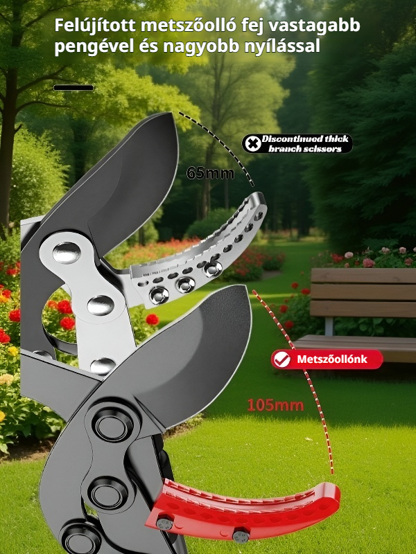 Nagy nyílású teleszkópos ágvágó olló 