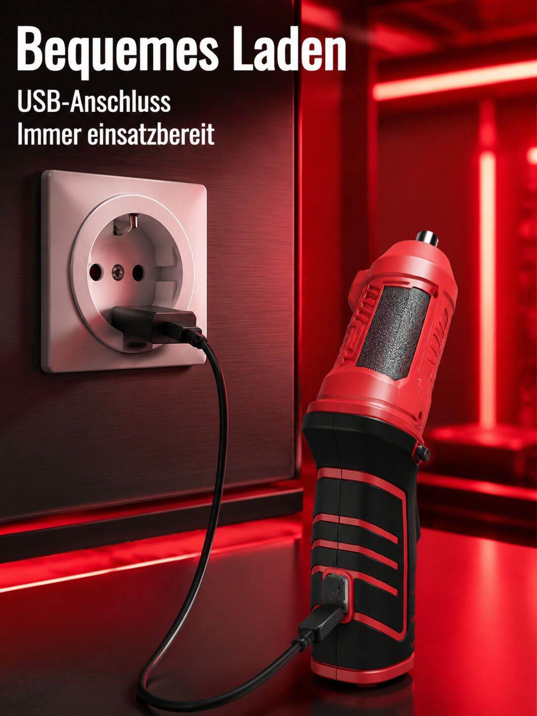 Ergonomischer Griff des elektrischen Schraubendrehers