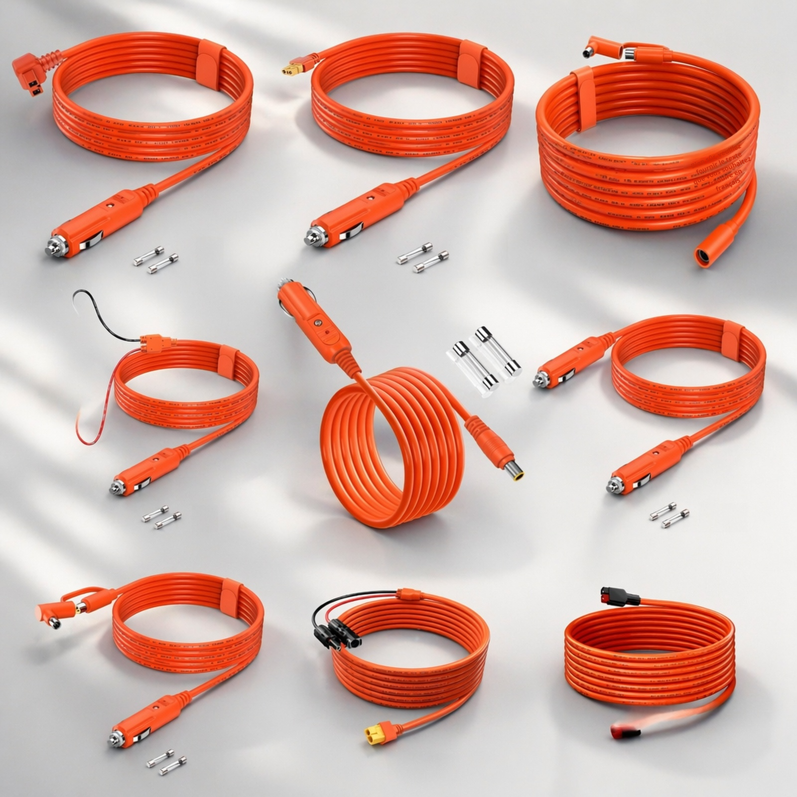 Câble de recharge voiture avec pinces sécurisées