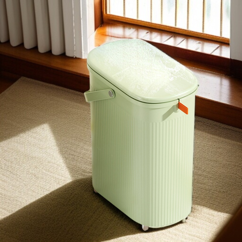 ふた付き家庭用大容量ゴミ箱 キッチンゴミ箱 自動梱包ゴミ箱 浴室用クリップ式ゴミ箱