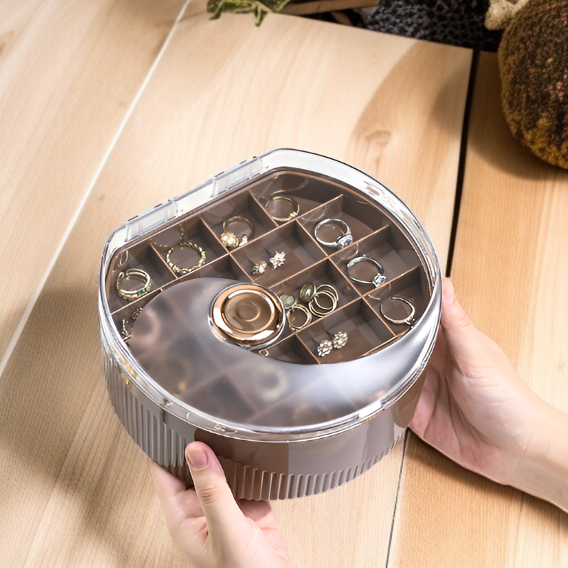 シンプルなジュエリー収納ボックス 軽量 高級 高級 イヤリング イヤリング ネックレス 便利な二層ジュエリーボックス