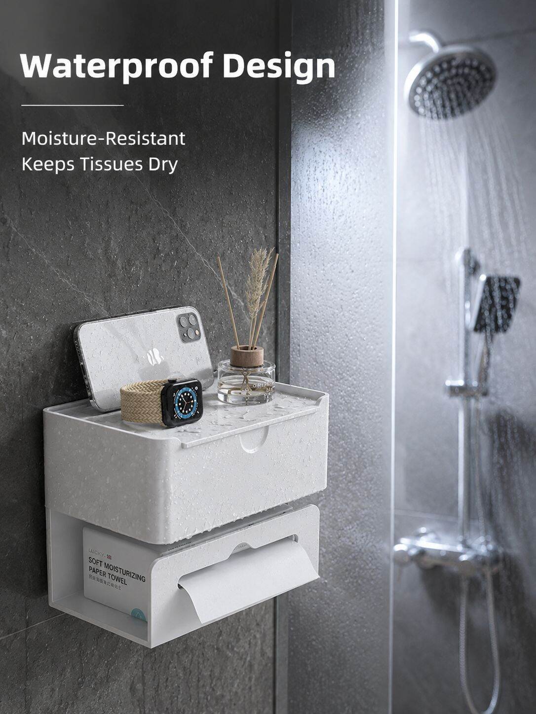 Washroom waterproof wallmounted paper towel box