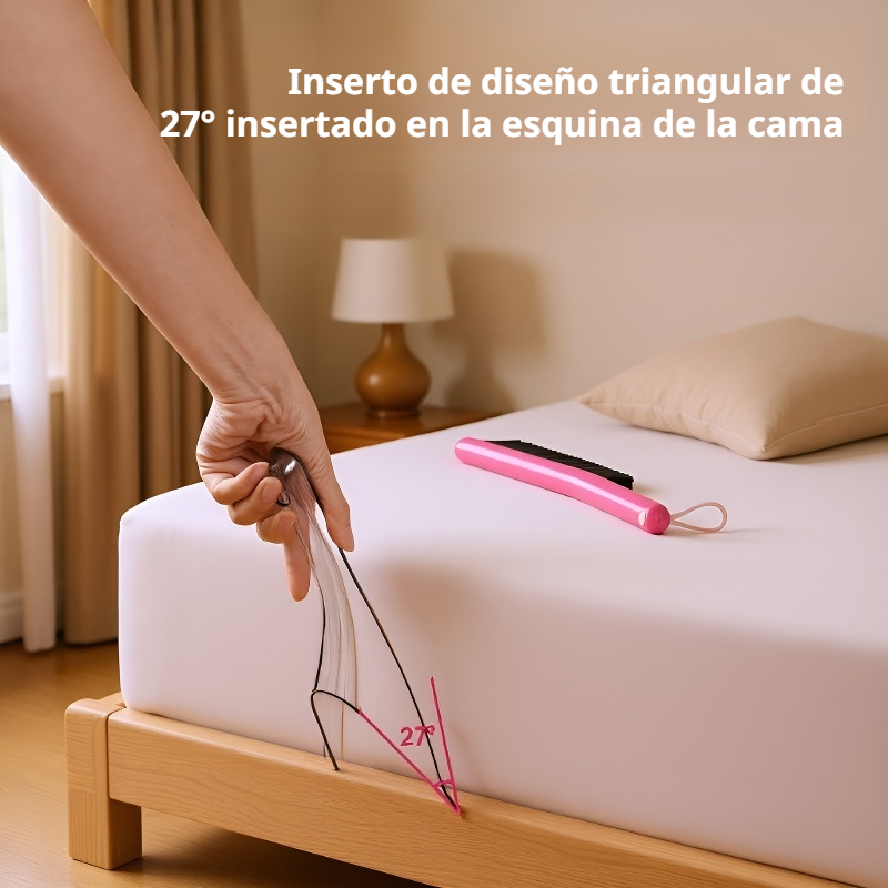 Cepillo y elevador de cama 2 en 1, operable con una sola mano
