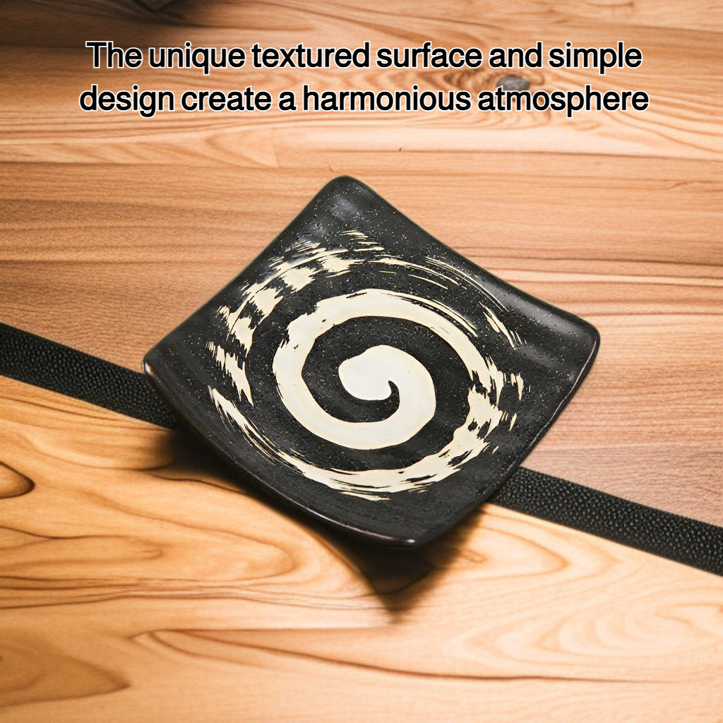 Japanese minimalist coarse pottery incense dish