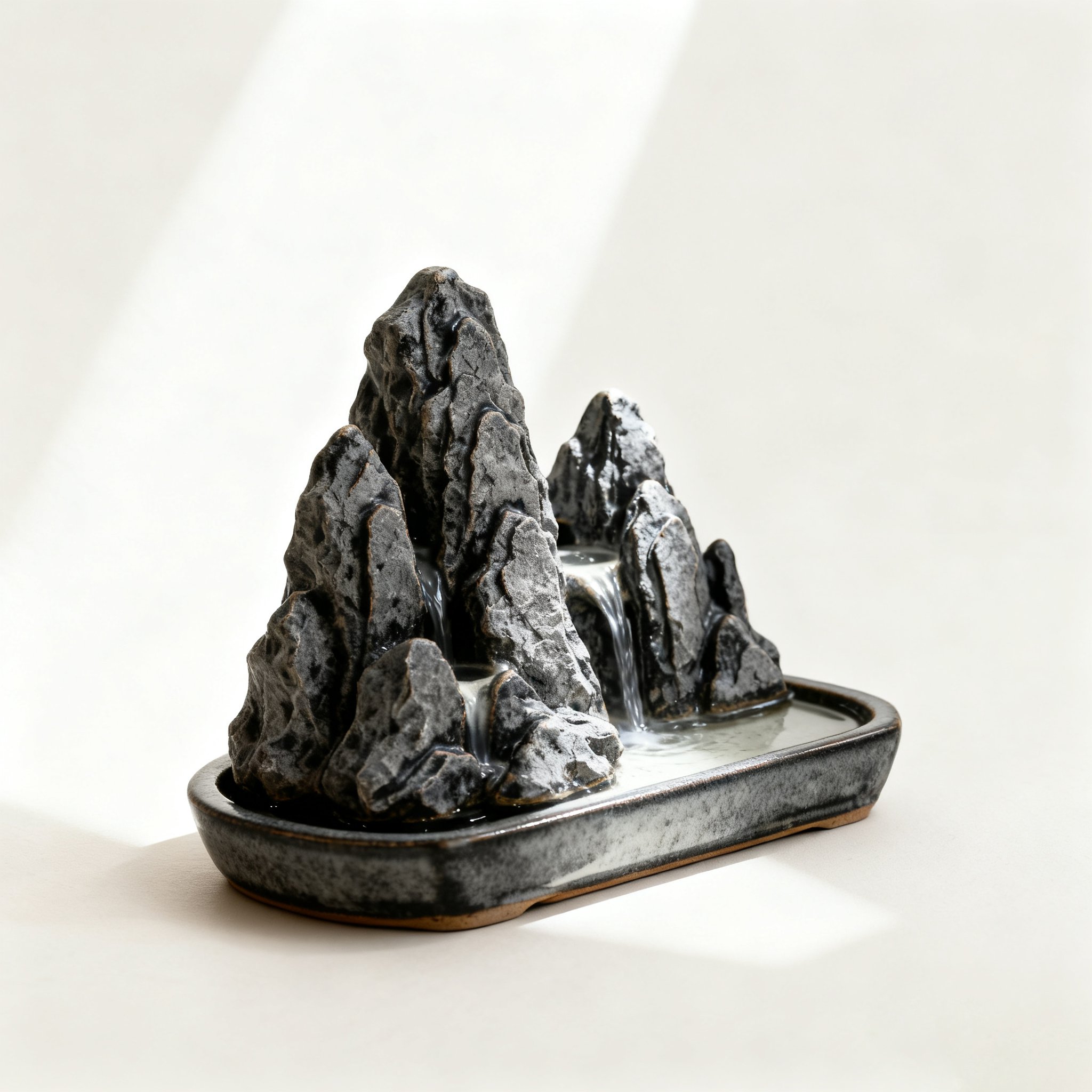 室内壁面に設置された人工岩石デコレーション