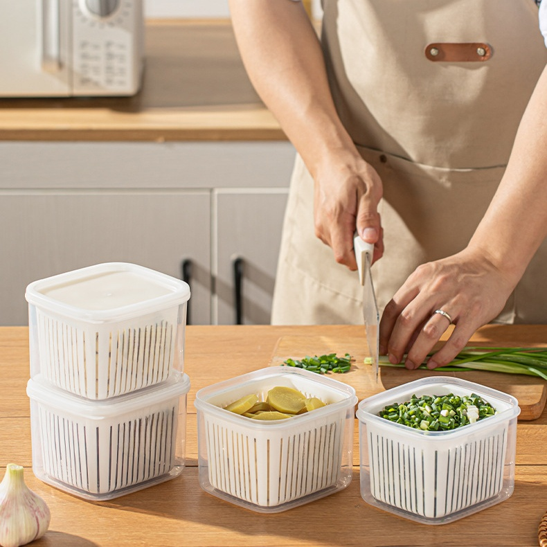  Leak-proof Fresh Keeper for Green Onion, Ginger, and Garlic