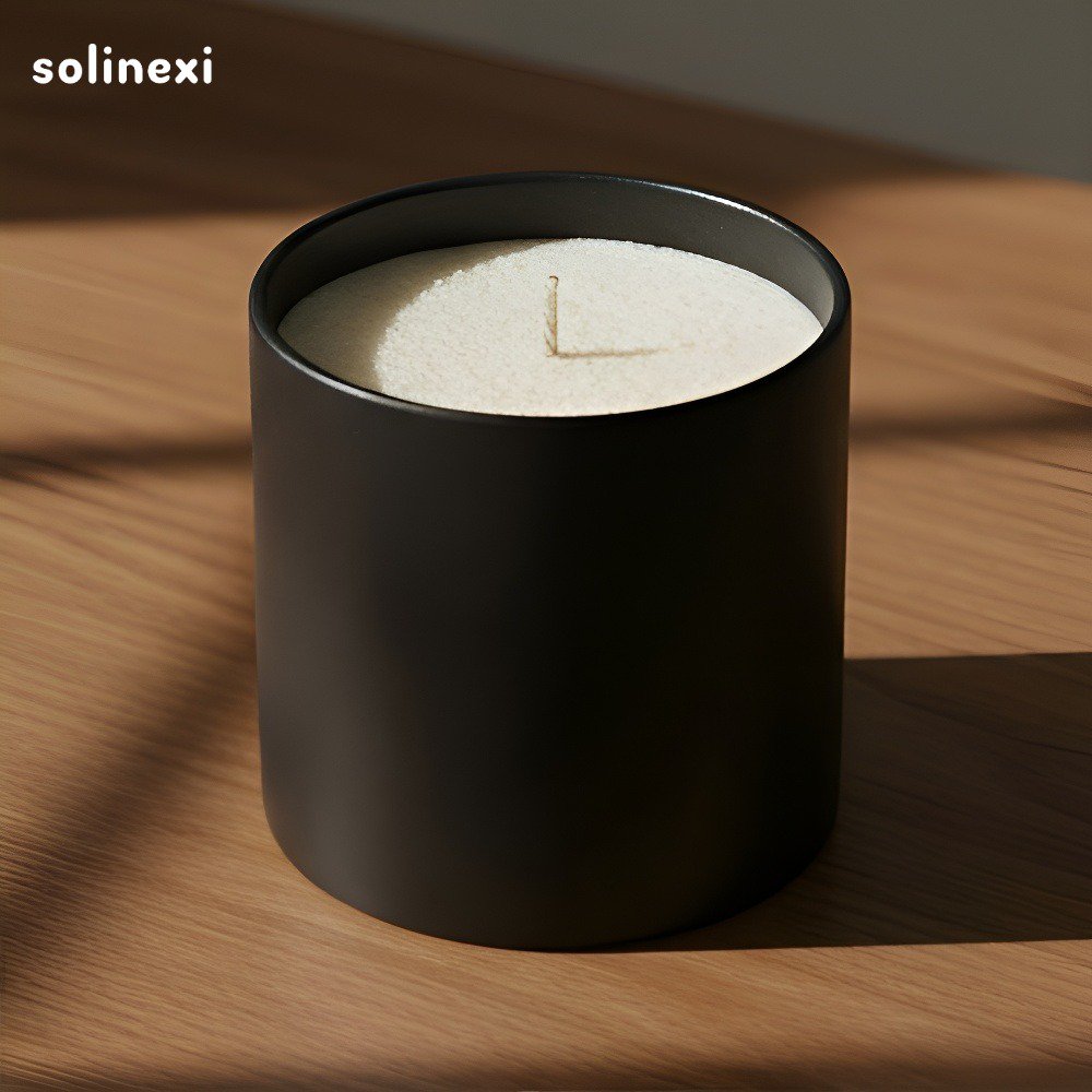 Detail zapálené vonné svíčky