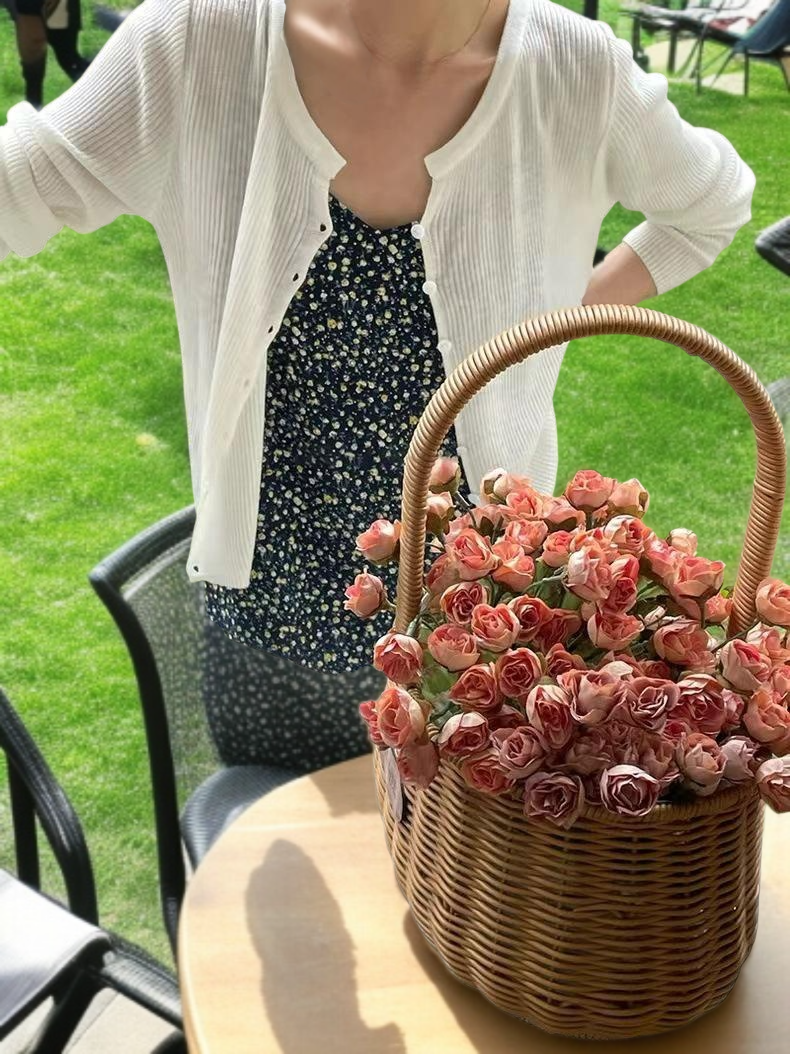 여름용 시원한 니트 가디건 디테일