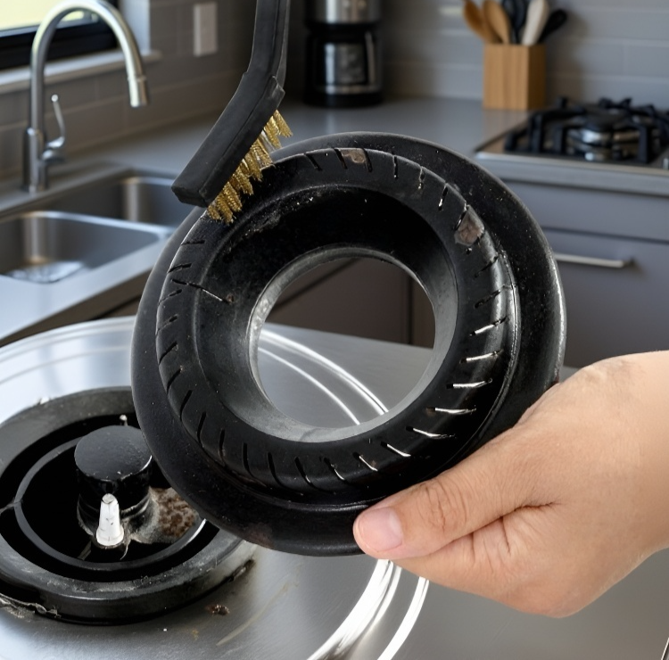 Ergonomický čisticí kartáč pro kuchyňské spotřebiče