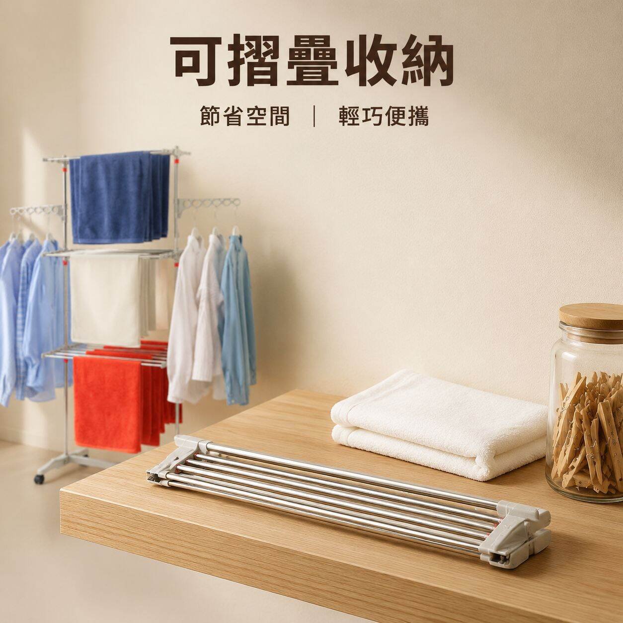 欧美时尚不锈钢折叠式衣架新品