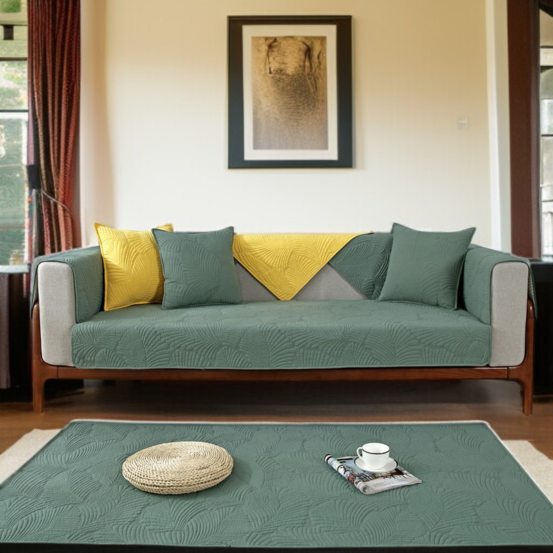 소파 쿠션 패브릭 미끄럼 방지 방석 원목 소파 커버 타월 누빔 소파 쿠션 패브릭 방석